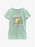 MTV Groovy Floral Retro Youth Girls T-Shirt, MINT, hi-res