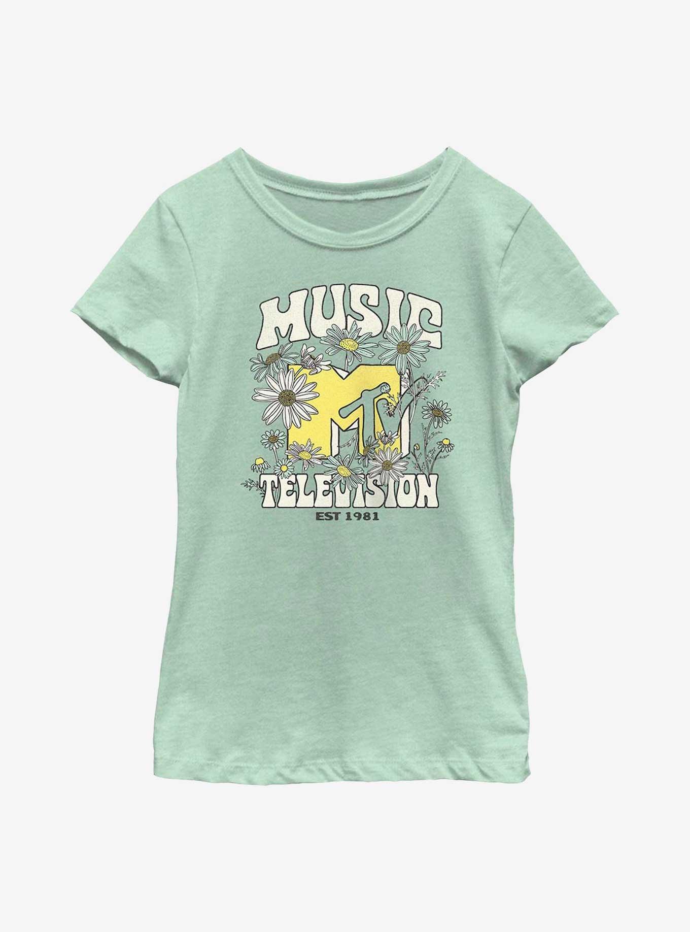 MTV Groovy Floral Retro Youth Girls T-Shirt, , hi-res