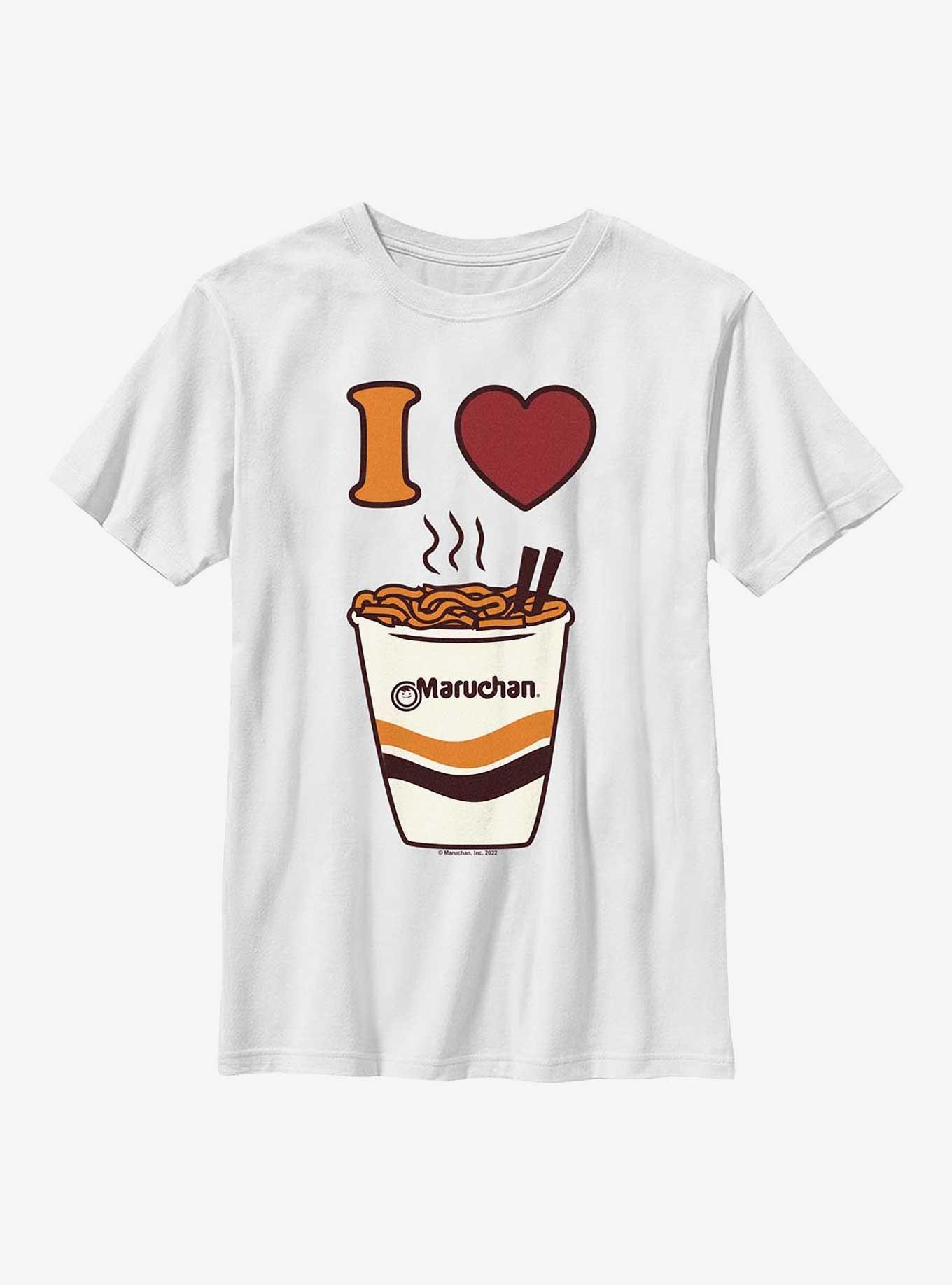 Maruchan I Heart Maruchan Youth T-Shirt, WHITE, hi-res