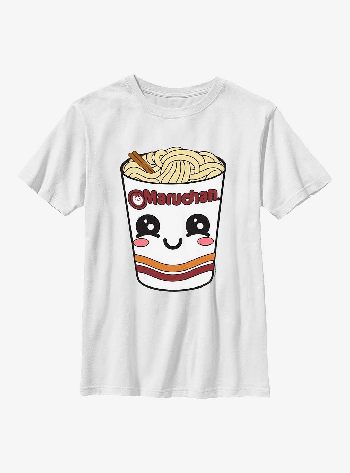 Maruchan Face Cup-8 Youth T-Shirt, WHITE, hi-res