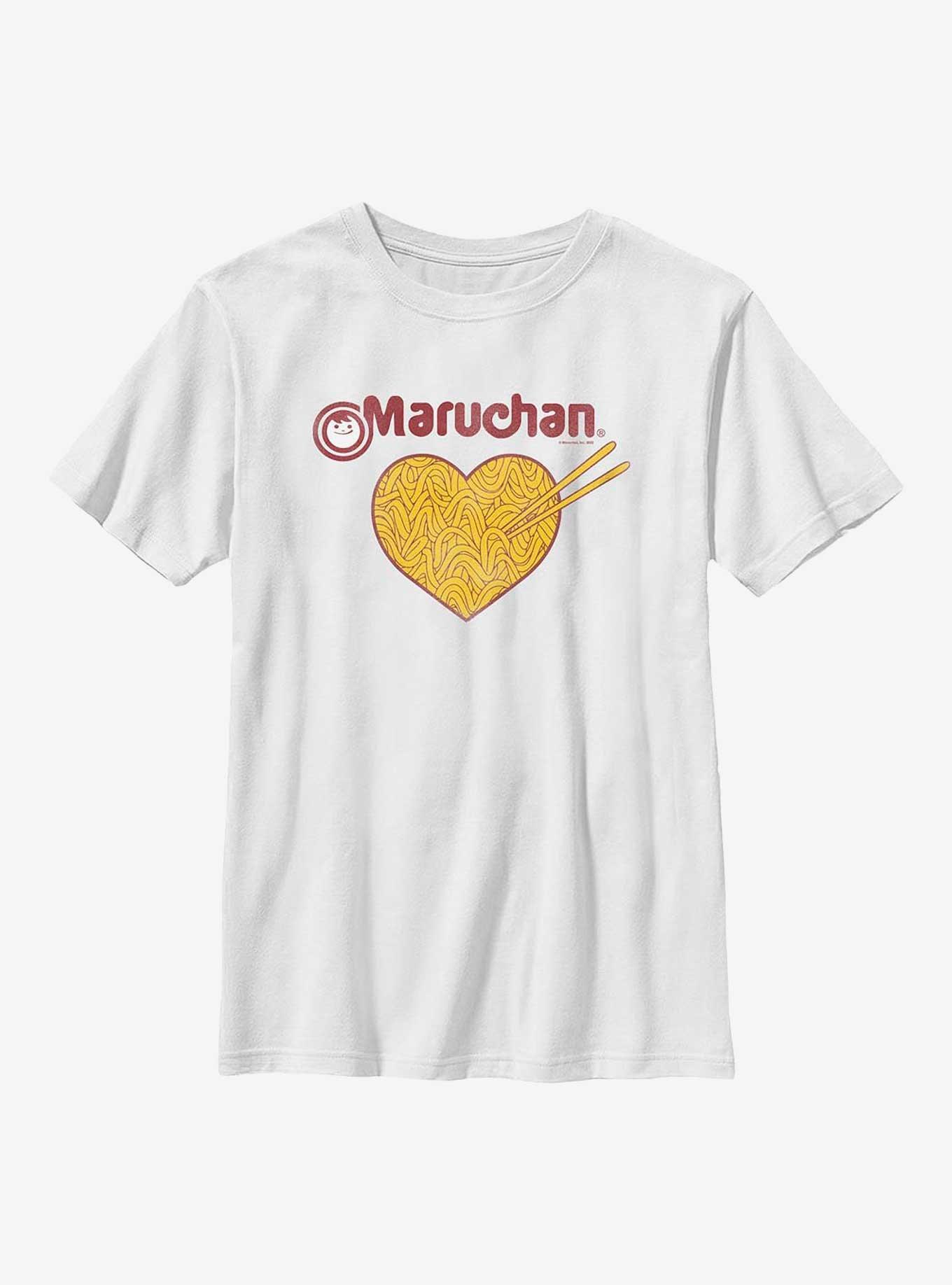 Maruchan Noodles Heart Youth T-Shirt, WHITE, hi-res