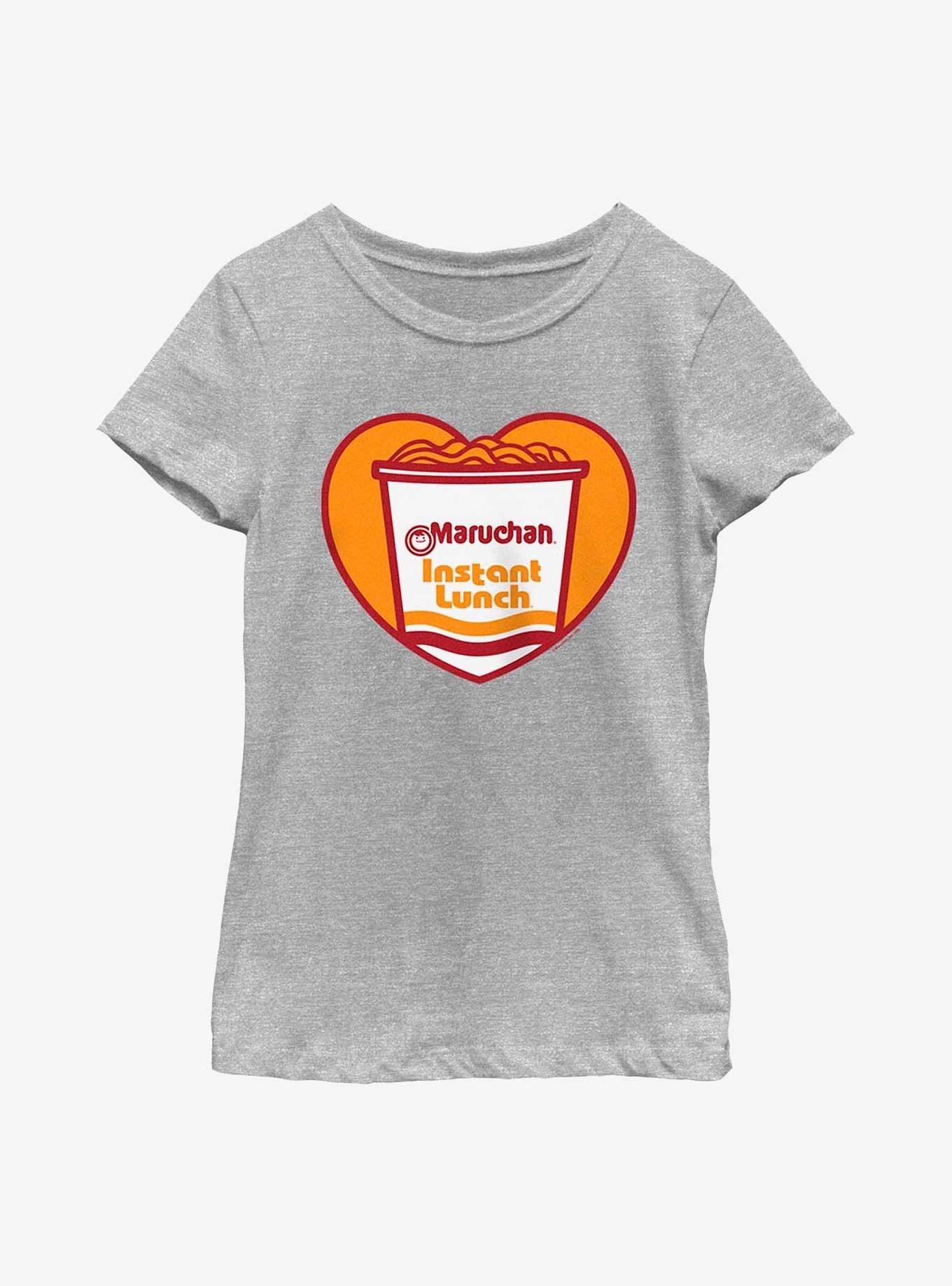 Maruchan Heart Youth Girls T-Shirt, ATH HTR, hi-res