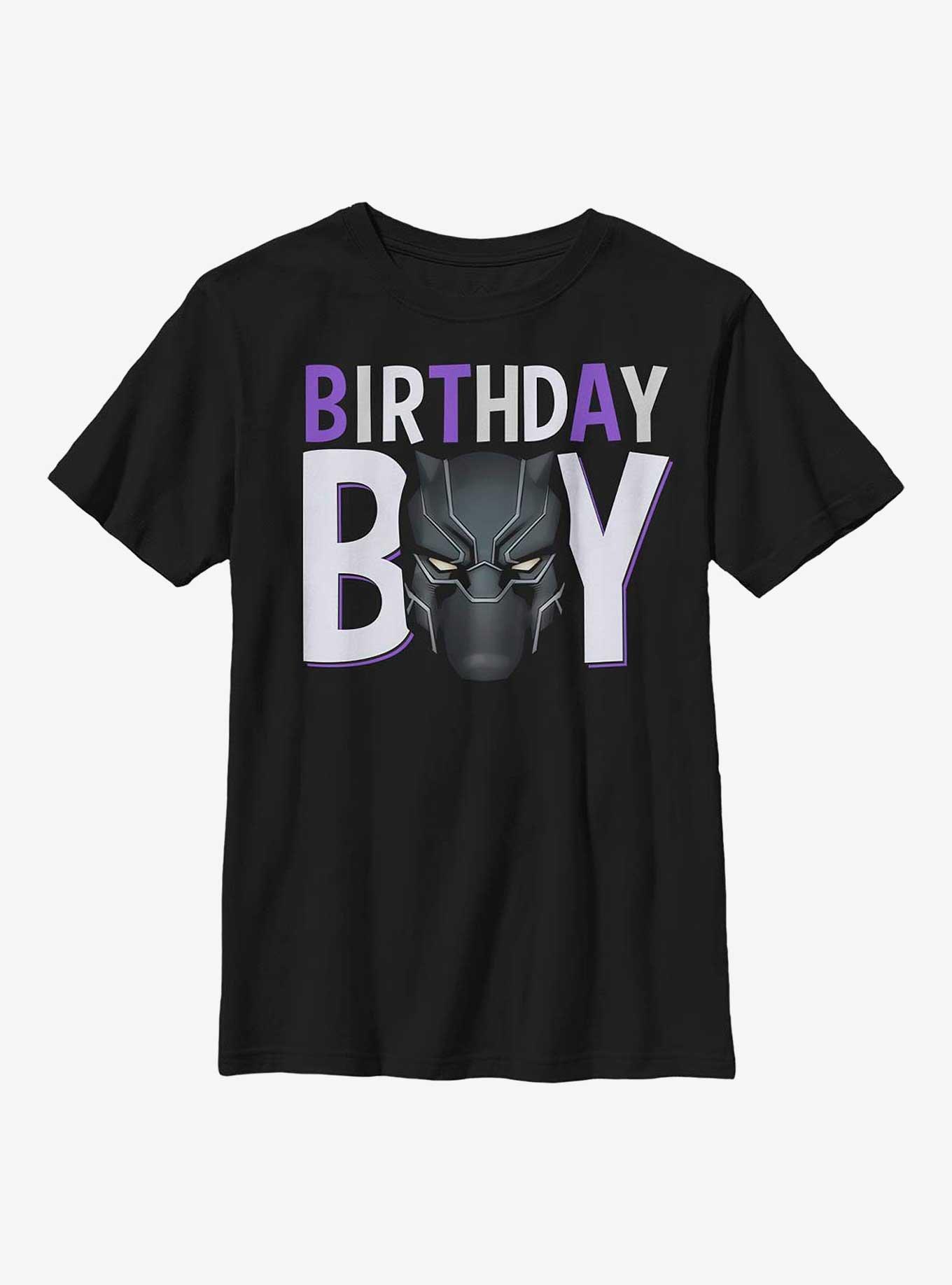 Marvel Black Panther Birthday Boy  Youth T-Shirt, BLACK, hi-res