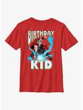 Marvel Thor Birthday Kid Youth T-Shirt, RED, hi-res