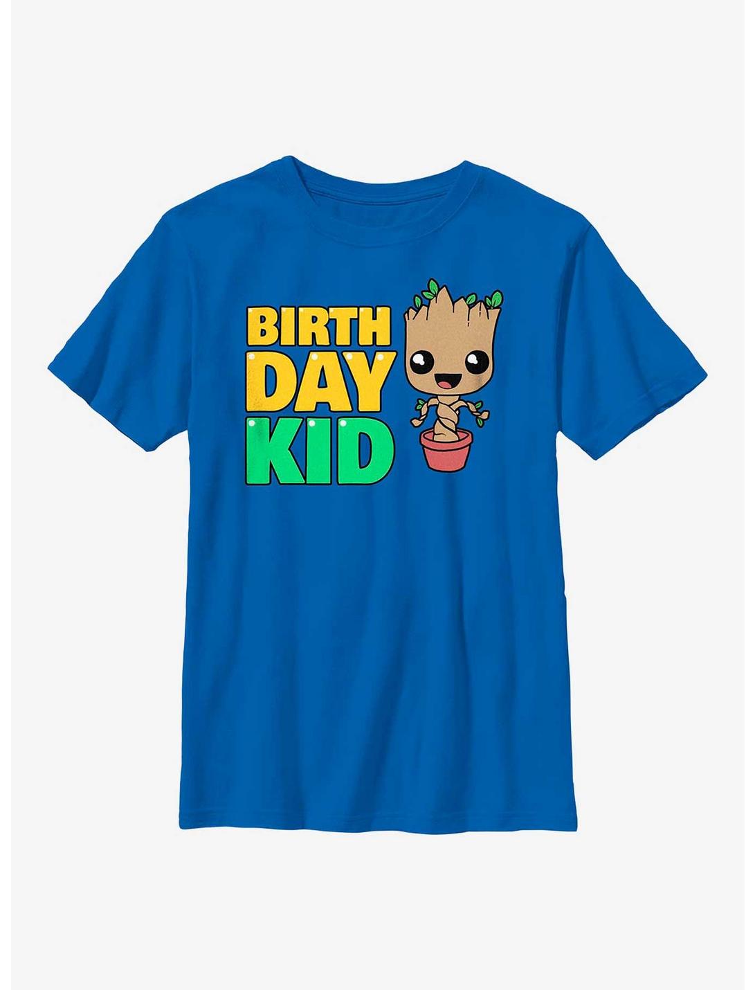 Marvel Guardians of the Galaxy Birthday Kid Baby Groot Youth T-Shirt, ROYAL, hi-res