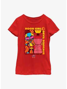 Marvel Moon Girl Devil Dinosaur Character Panels Youth Girls T-Shirt, , hi-res