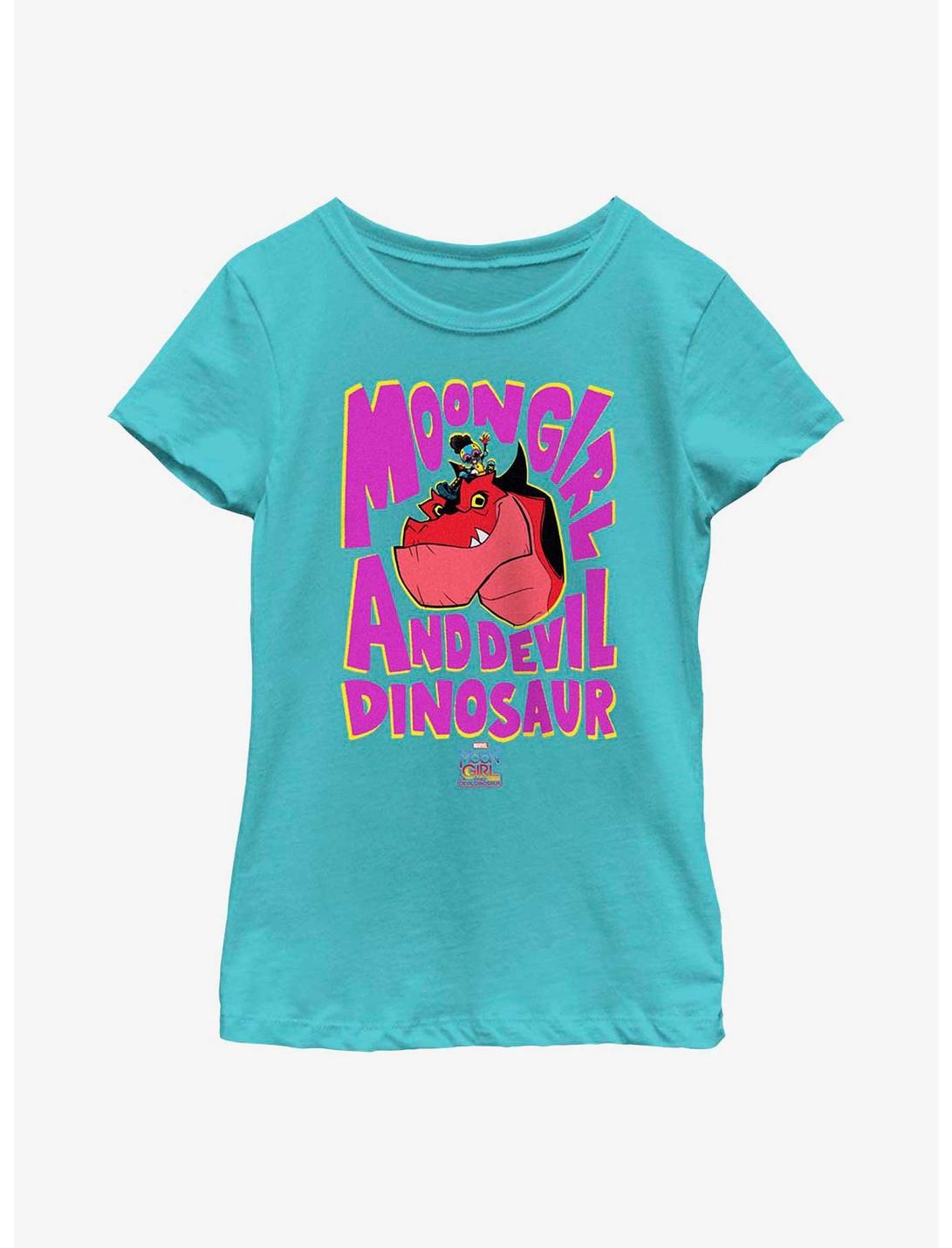Marvel Moon Girl Devil Dinosaur Character Title Youth Girls T-Shirt, TAHI BLUE, hi-res