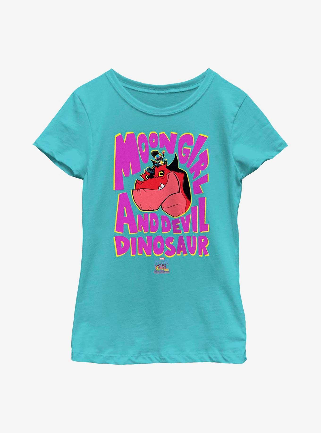 Marvel Moon Girl Devil Dinosaur Character Title Youth Girls T-Shirt, TAHI BLUE, hi-res
