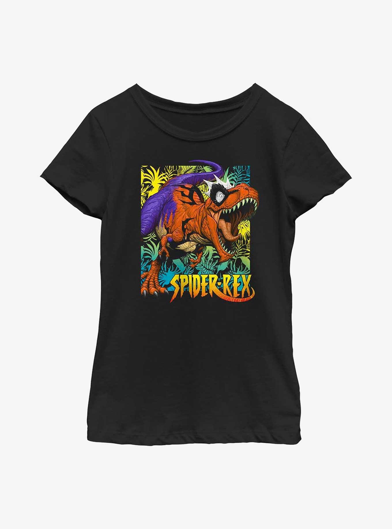Marvel Spider Rex Colorful Jungle Youth Girls T-Shirt, BLACK, hi-res