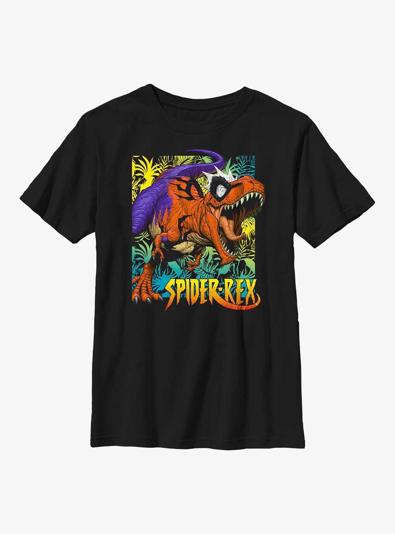 Marvel Spider Rex Colorful Jungle Youth T-Shirt, BLACK, hi-res