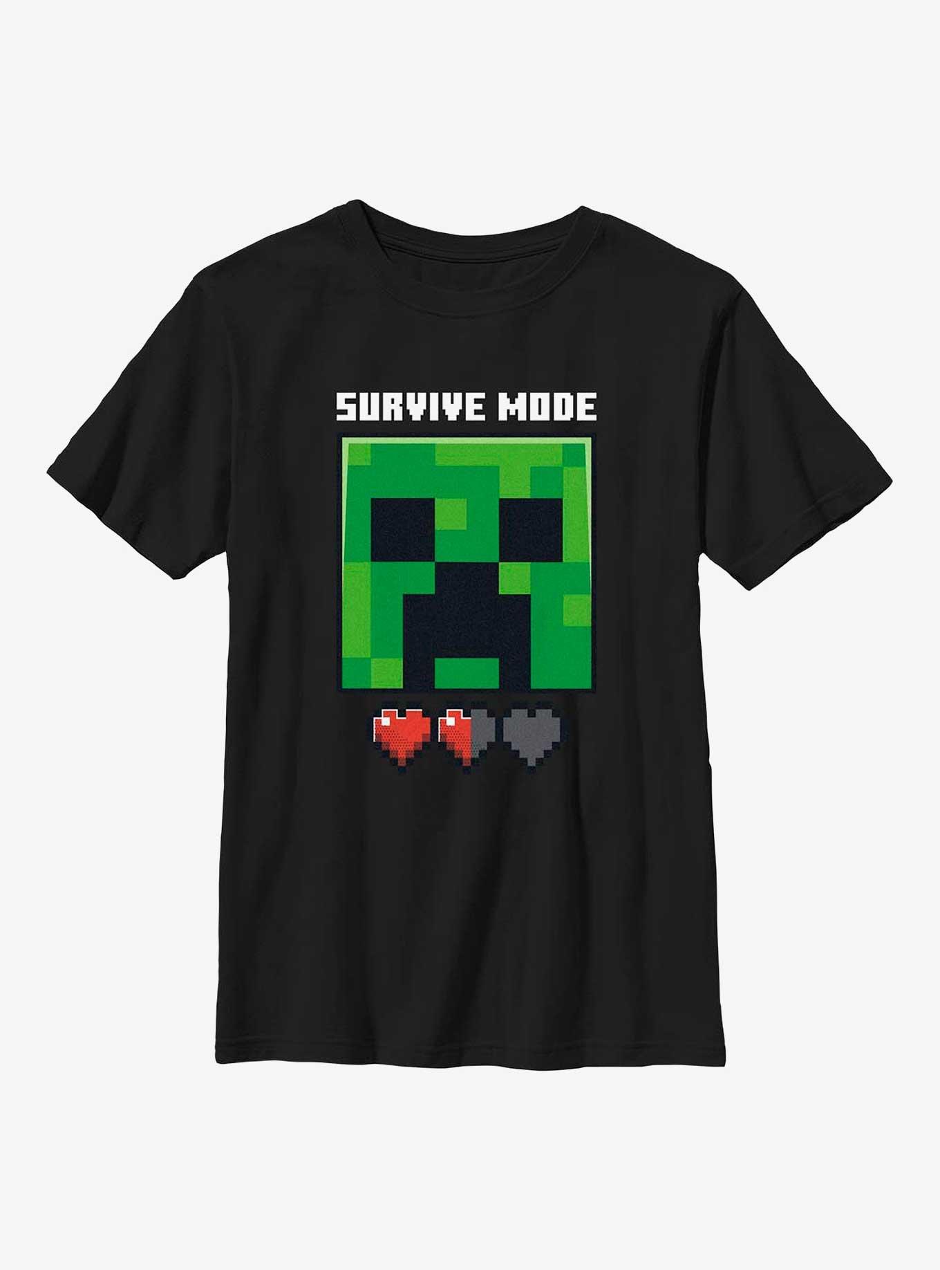 Minecraft Survive Youth T-Shirt, BLACK, hi-res