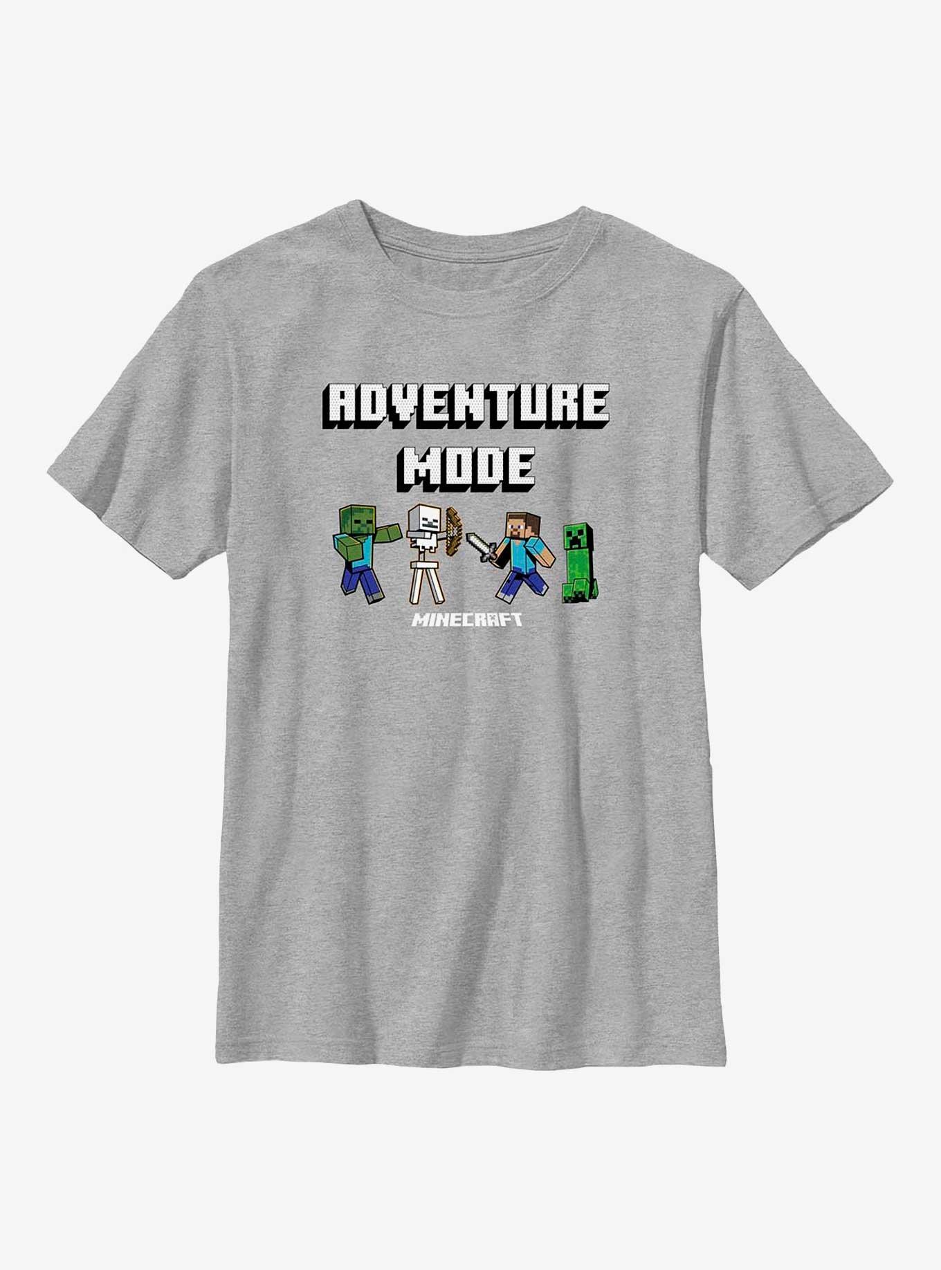 Minecraft All Adventure Mode Youth T-Shirt, ATH HTR, hi-res