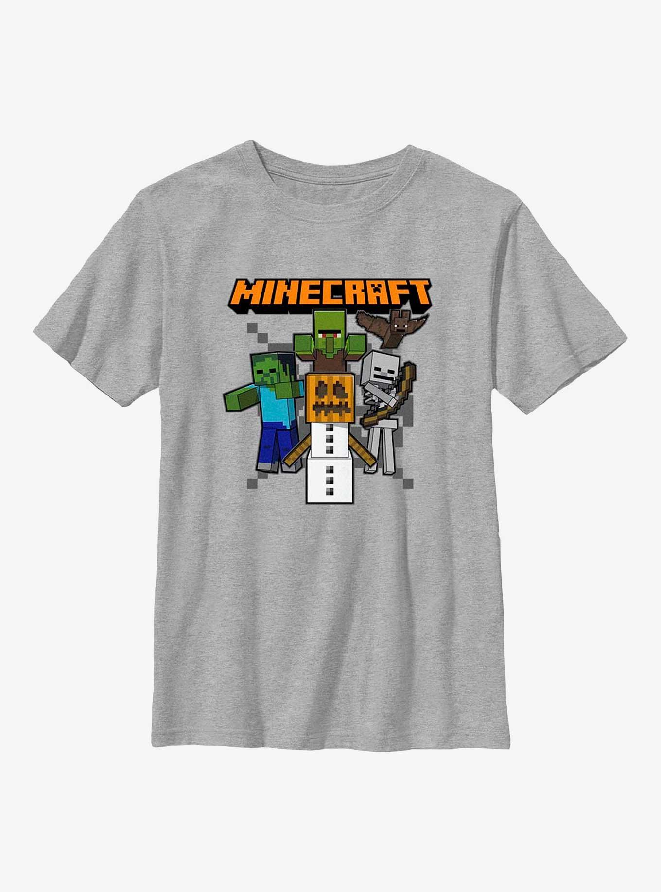 Minecraft Pumpkin King Youth T-Shirt, ATH HTR, hi-res