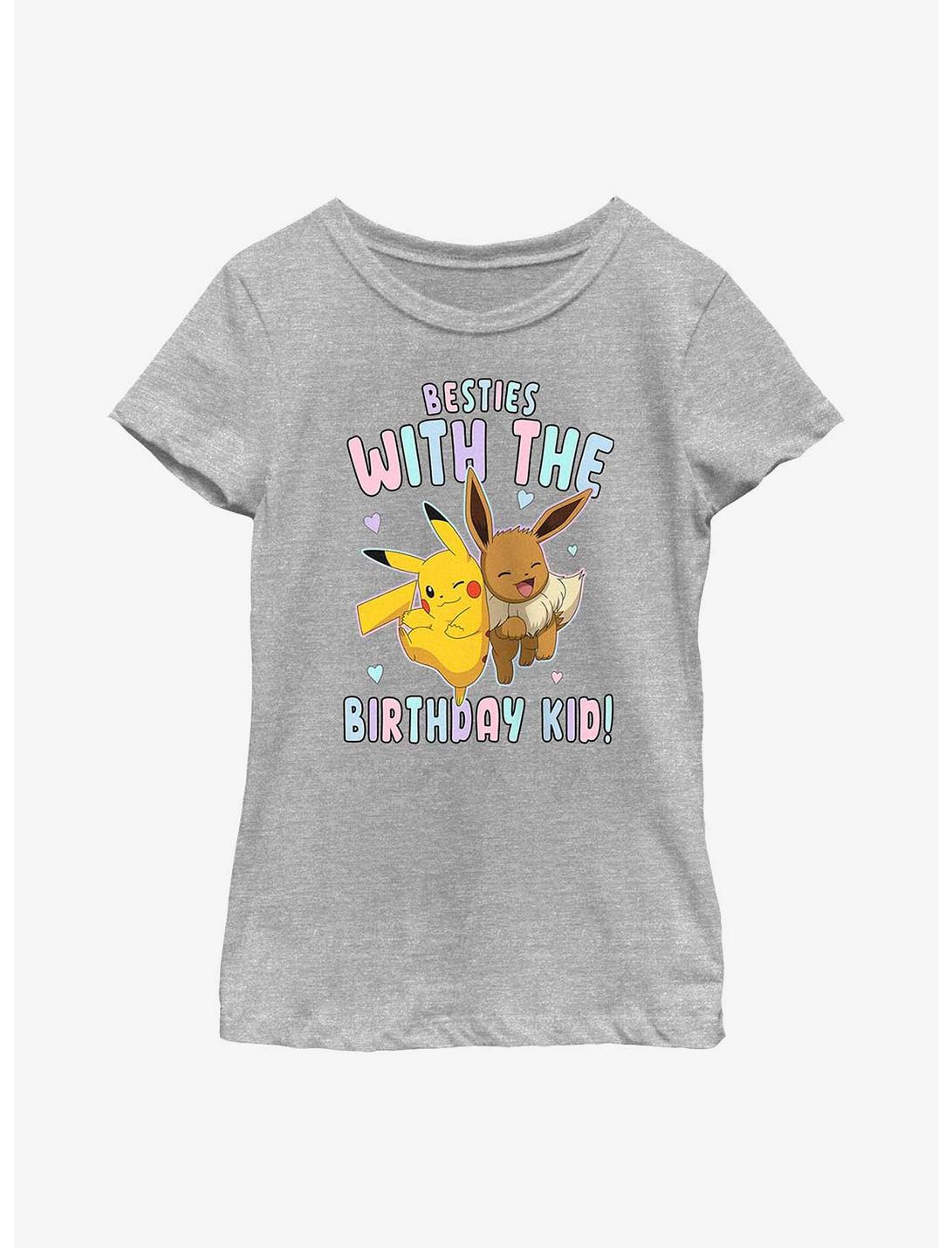 Pokemon Besties Birthday Youth Girls T-Shirt, ATH HTR, hi-res