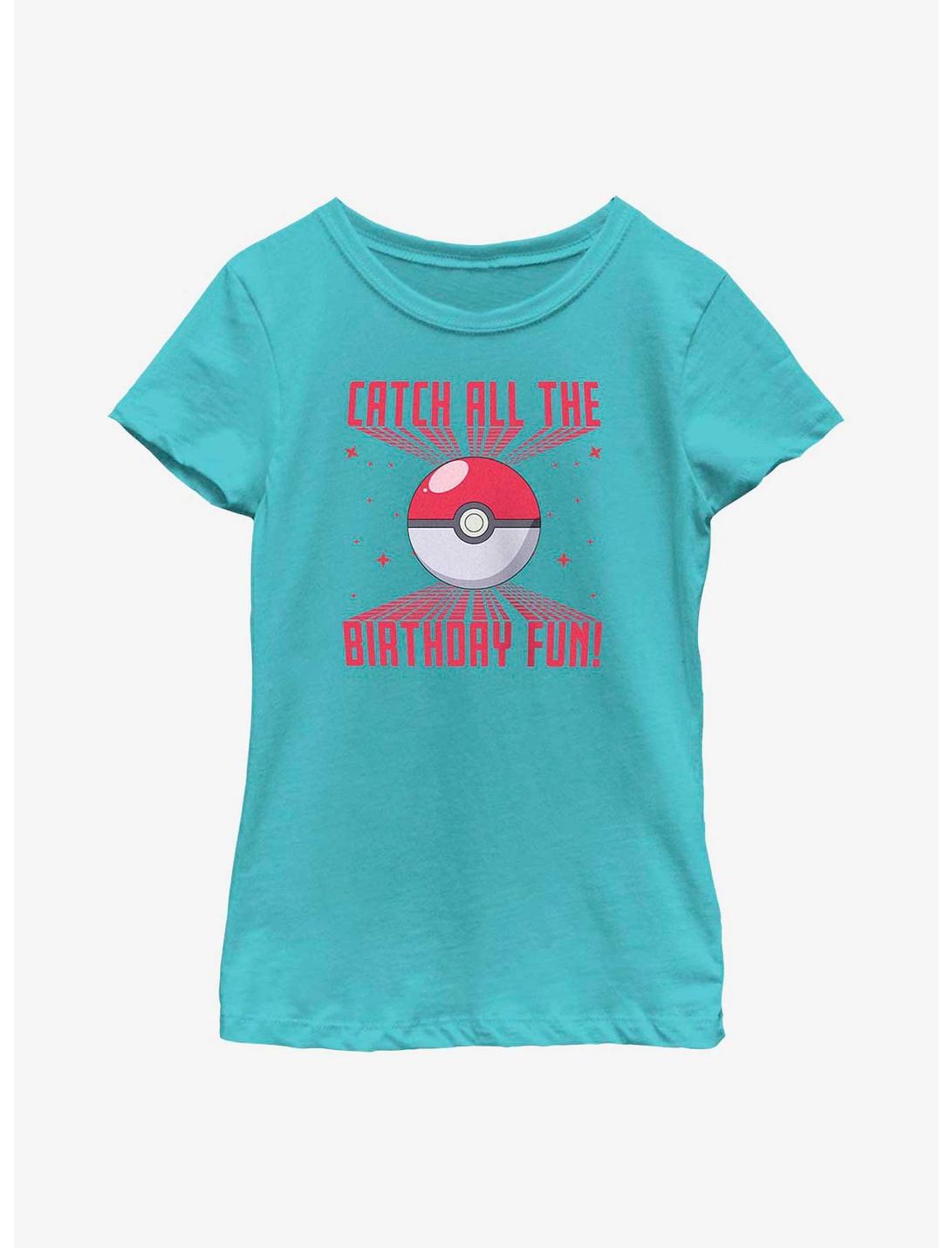 Pokemon Catch All The Fun Youth Girls T-Shirt, TAHI BLUE, hi-res