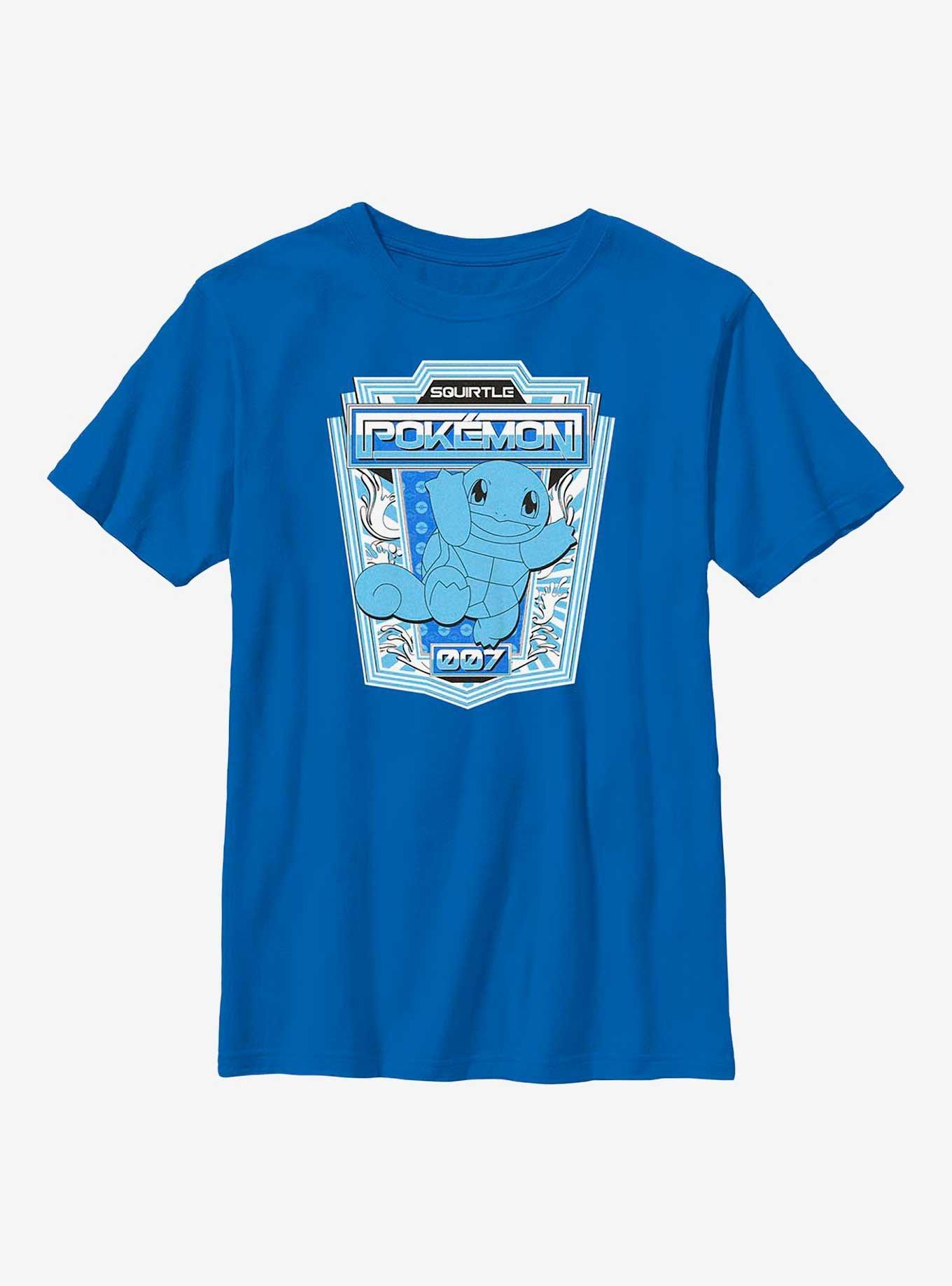 Pokemon Squirtle Badge Raw Edge Youth T-Shirt, , hi-res