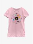 Pokemon Eevee Evolution Tarot Card Youth Girls T-Shirt, PINK, hi-res