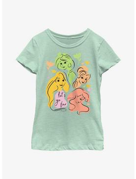 Disney Princess Abstract Princesses Let's Go Youth Girls T-Shirt, , hi-res