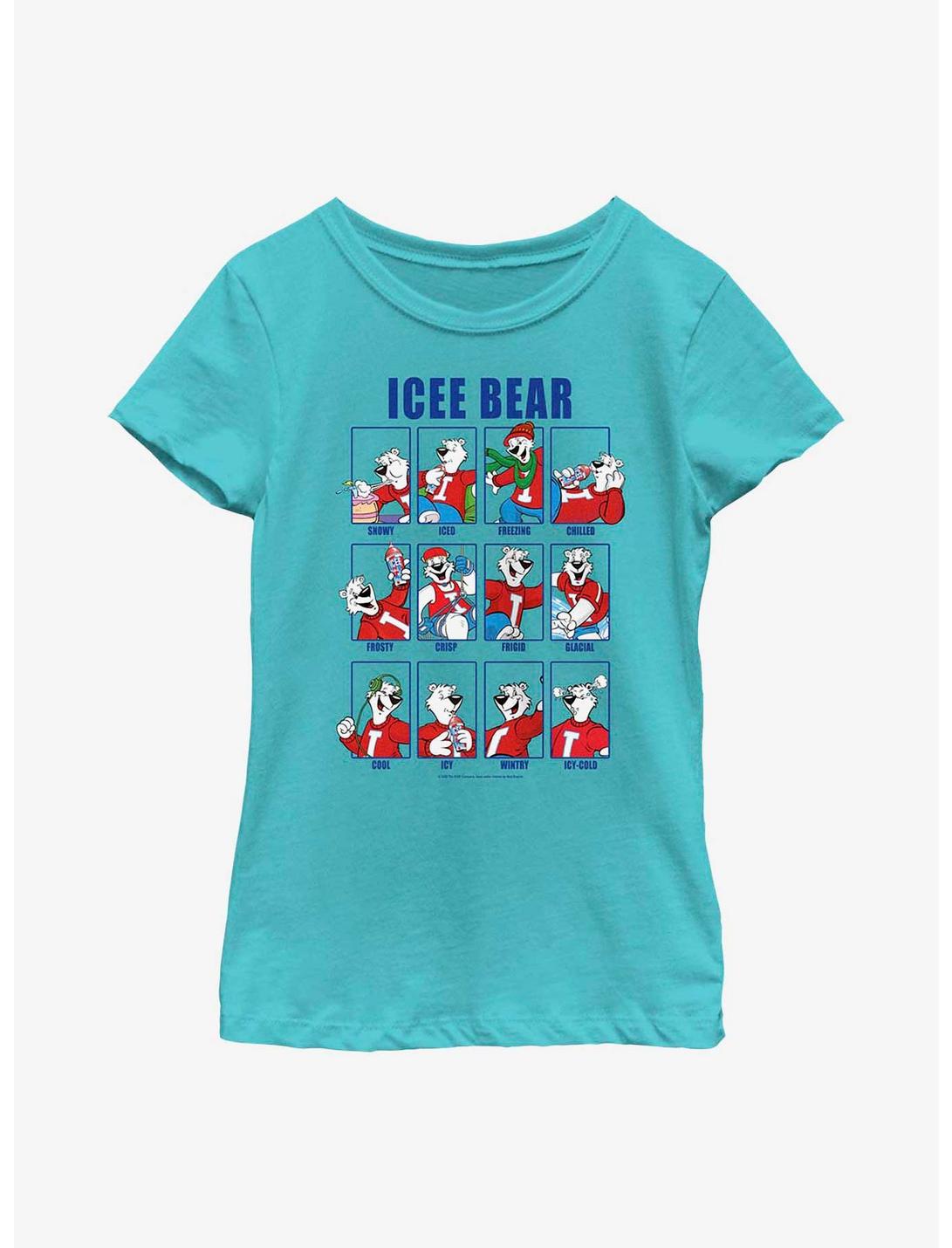 Icee Bear Expressions Youth Girls T-Shirt, TAHI BLUE, hi-res