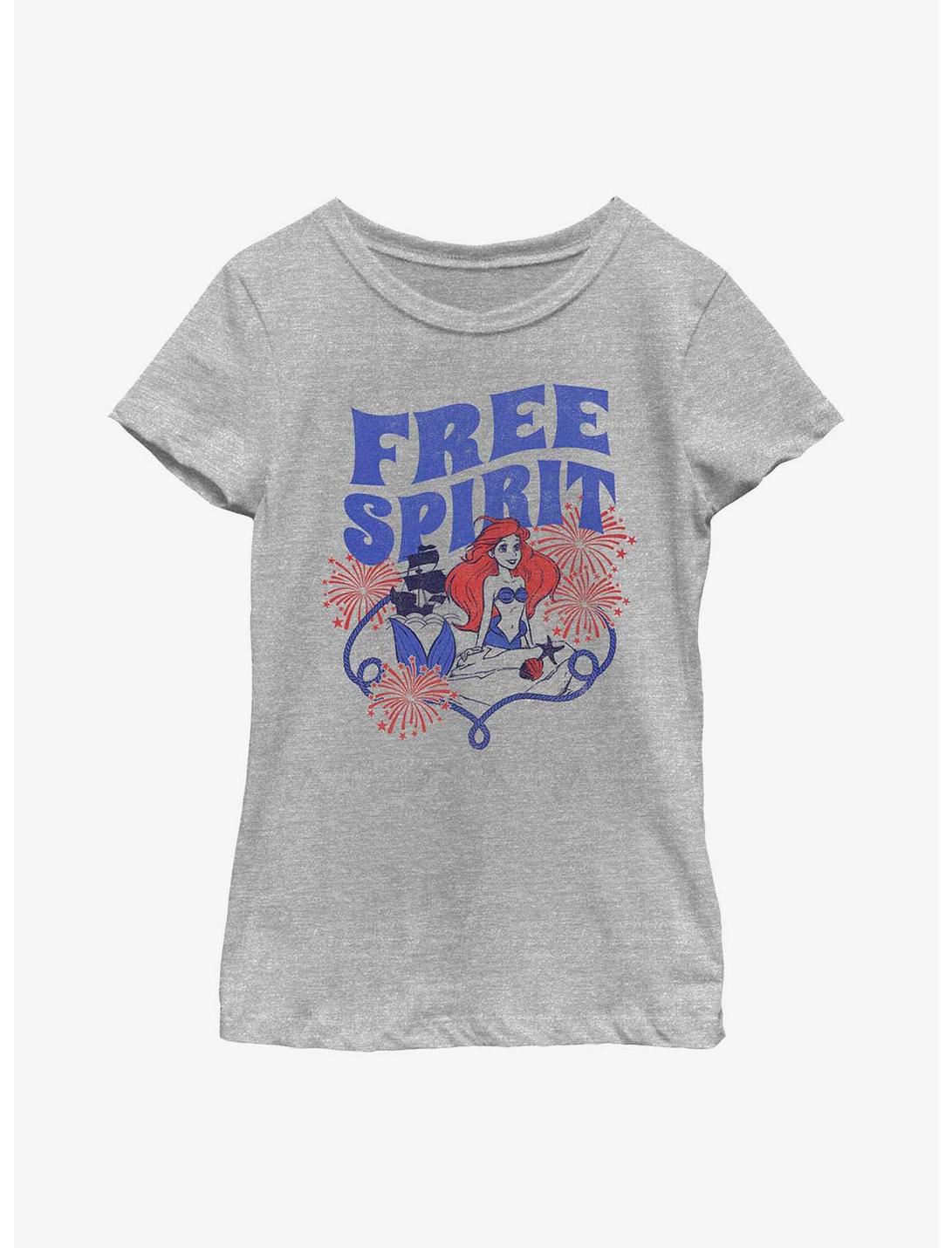 Disney The Little Mermaid Free Spirit Youth Girls T-Shirt, ATH HTR, hi-res