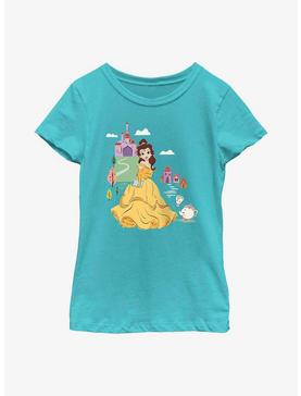 Disney Beauty And The Beast Belle Cartoon Group Youth Girls T-Shirt, , hi-res