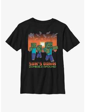 Minecraft Sun's Down Zombies Around Youth T-Shirt, , hi-res