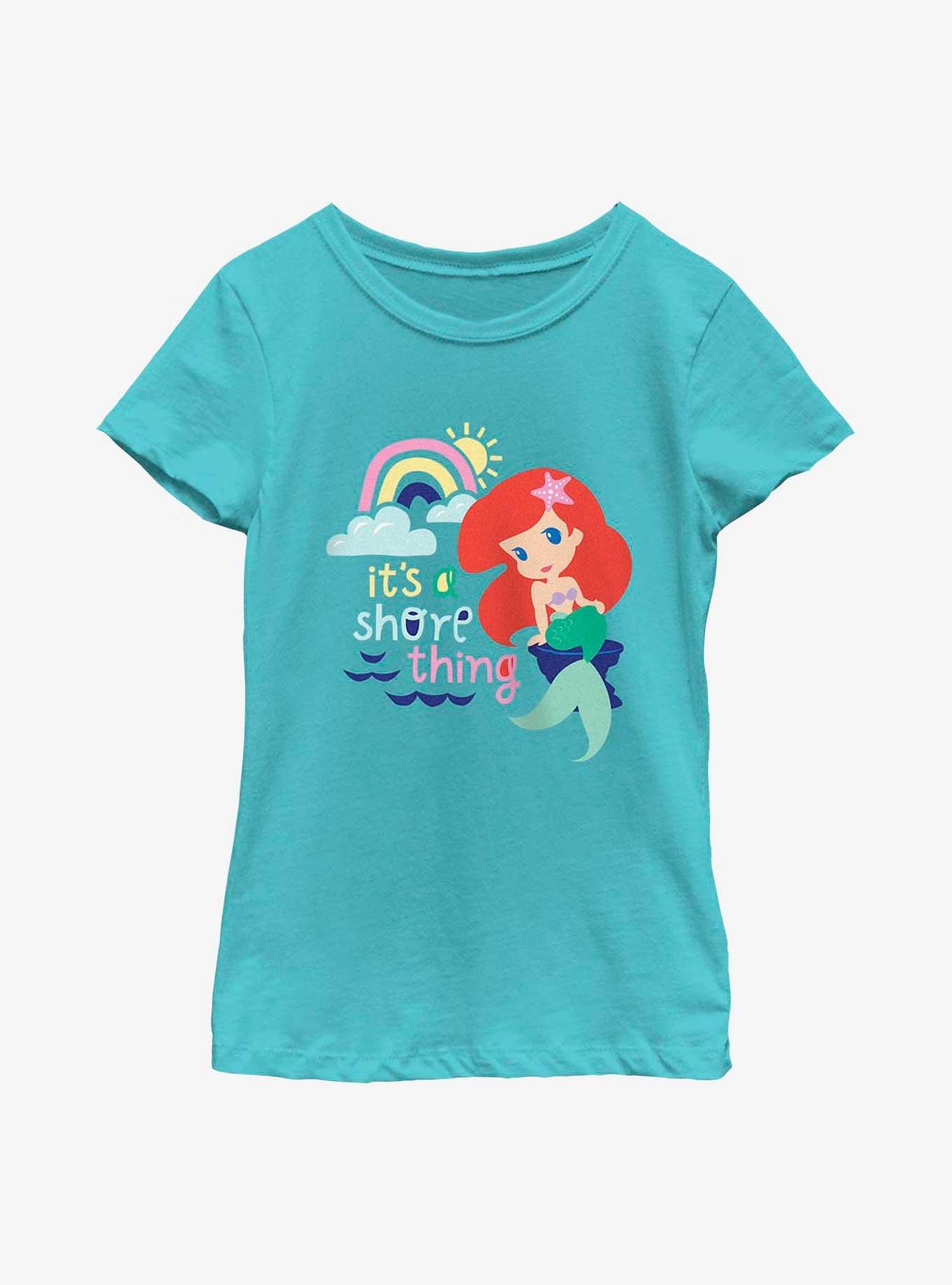 Disney The Little Mermaid Ariel It's A Shore Thing Cartoon Youth Girls T-Shirt, TAHI BLUE, hi-res