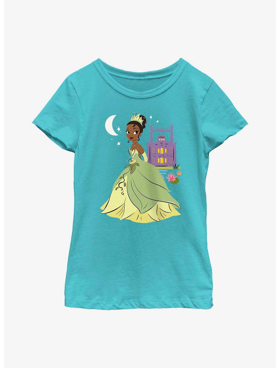 Disney Princess & The Frog Tiana Cartoon Youth Girls T-Shirt, TAHI BLUE, hi-res