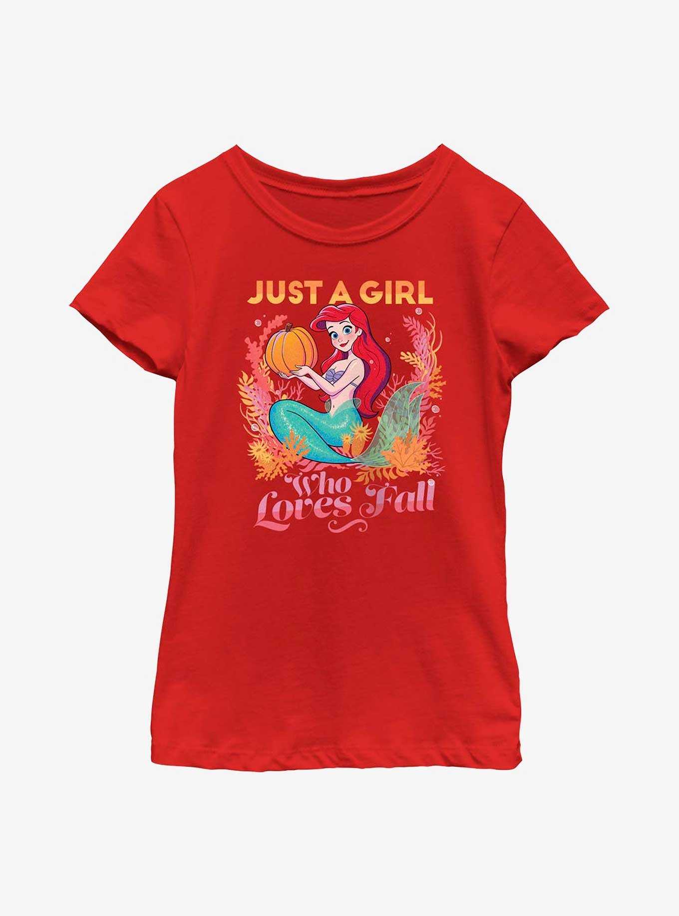Disney The Little Mermaid Pumpkin Ariel Youth Girls T-Shirt, , hi-res