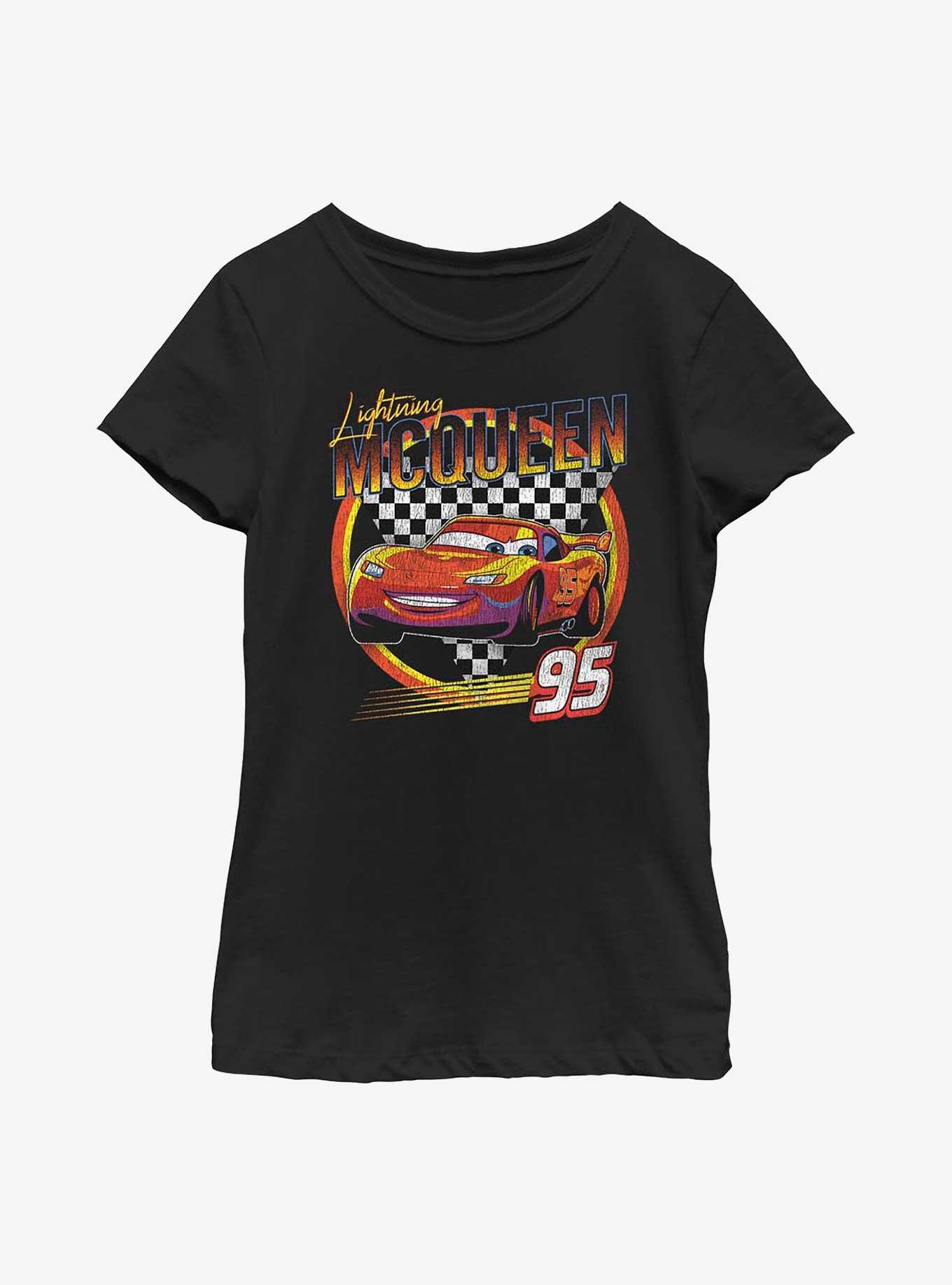 Disney Pixar Cars Lightning Mcqueen Vintage Race Youth Girls T-Shirt, , hi-res