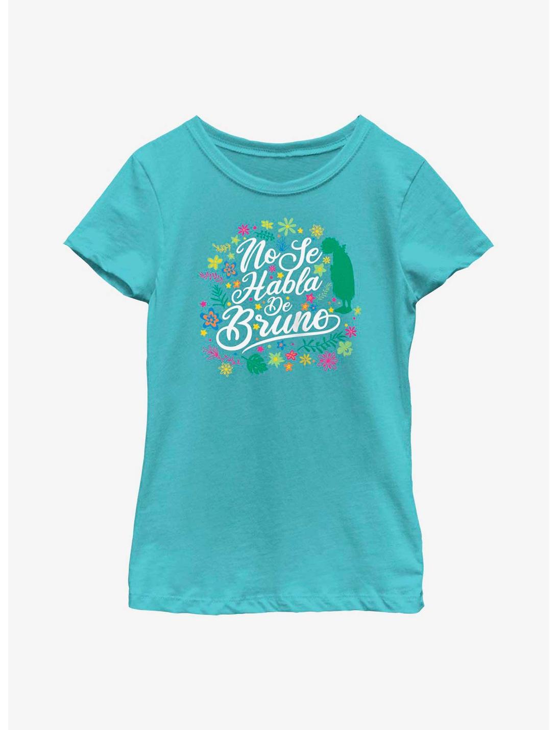 Disney Pixar Encanto No Se Habla De Bruno Floral Youth Girls T-Shirt, TAHI BLUE, hi-res