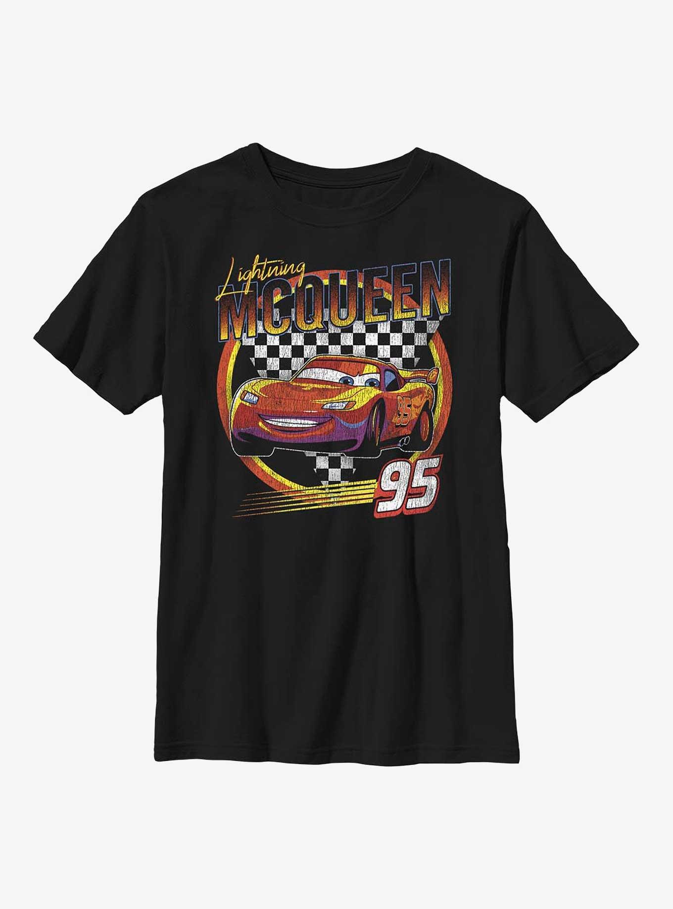 Disney Pixar Cars Lightning McQueen Vintage Race Youth T-Shirt, , hi-res