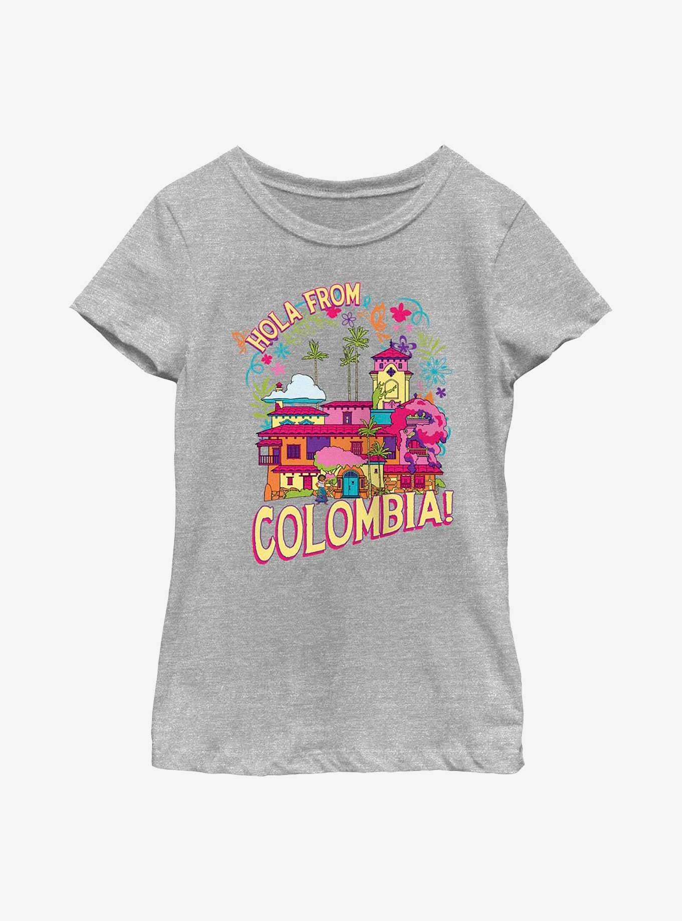 Disney Pixar Encanto Hola From Colombia Youth Girls T-Shirt, ATH HTR, hi-res