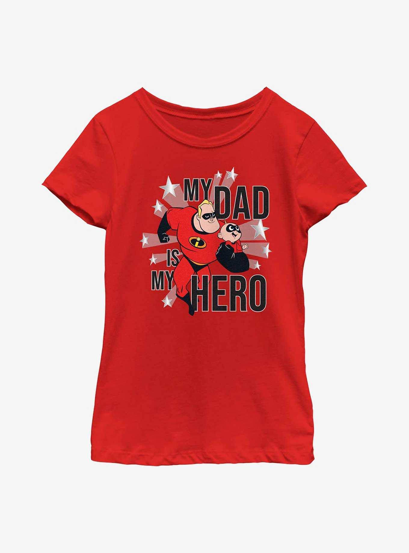 Disney Pixar The Incredibles My Dad Is My Hero Youth Girls T-Shirt, , hi-res