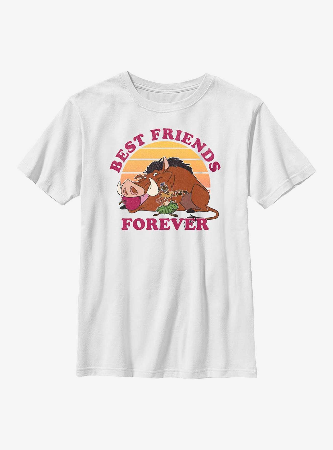 Disney The Lion King Timon & Pumbaa Best Friends Forever Youth T-Shirt, WHITE, hi-res
