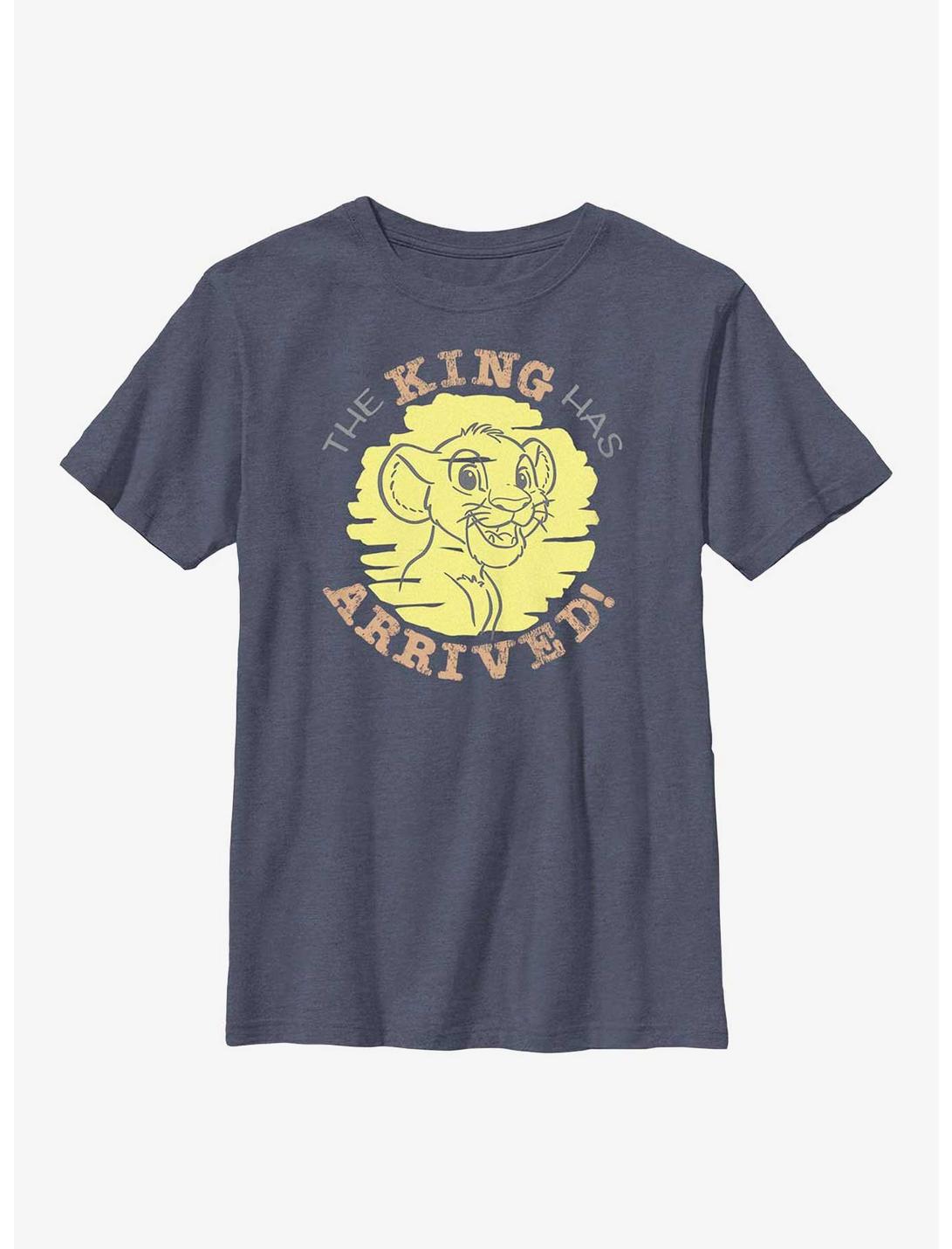 Disney The Lion King King Has Arrived Youth T-Shirt, NAVY HTR, hi-res