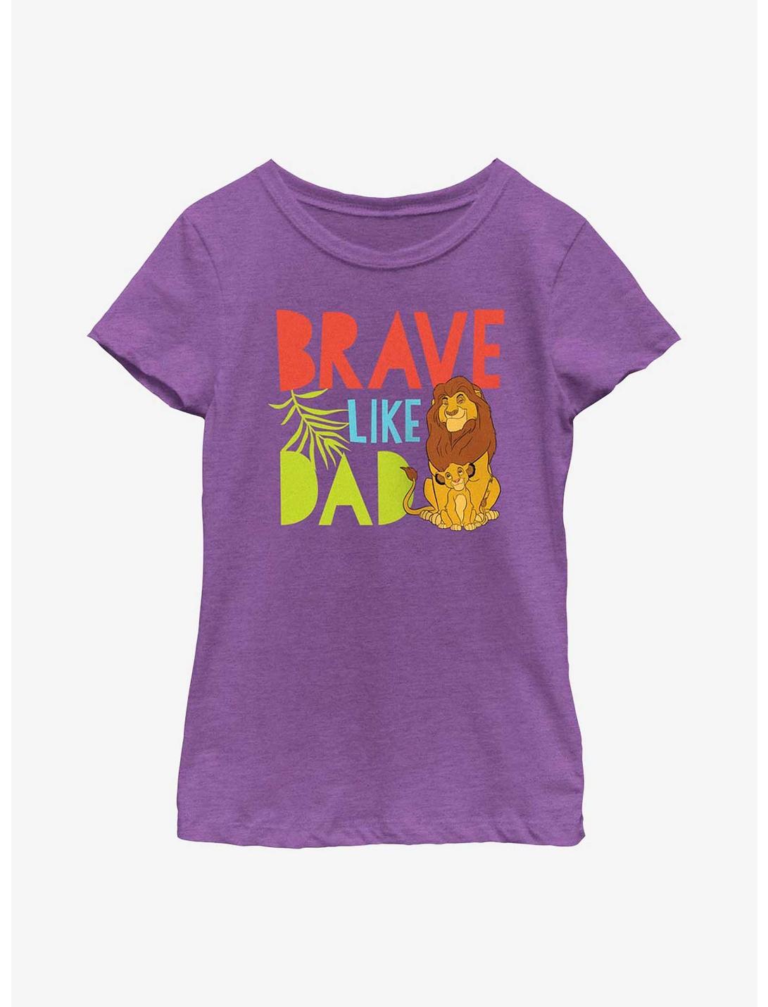 Disney The Lion King Brave Like Dad Youth Girls T-Shirt, PURPLE BERRY, hi-res