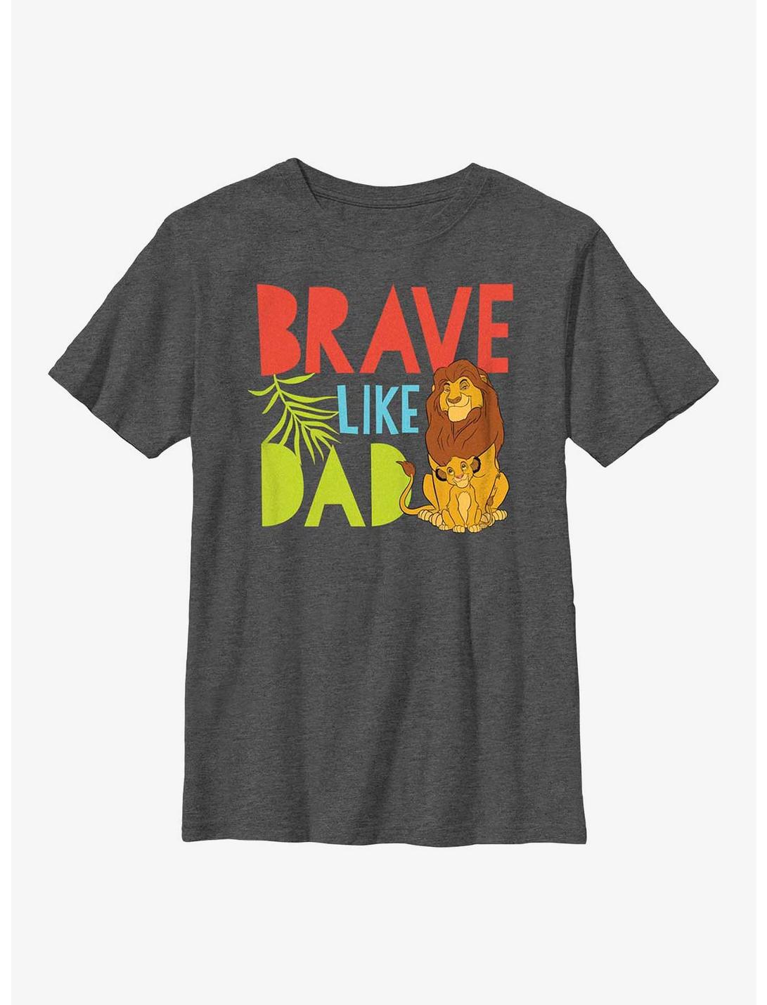 Disney The Lion King Brave Like Dad Youth T-Shirt, CHAR HTR, hi-res