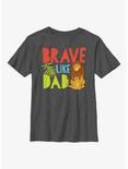 Disney The Lion King Brave Like Dad Youth T-Shirt, CHAR HTR, hi-res