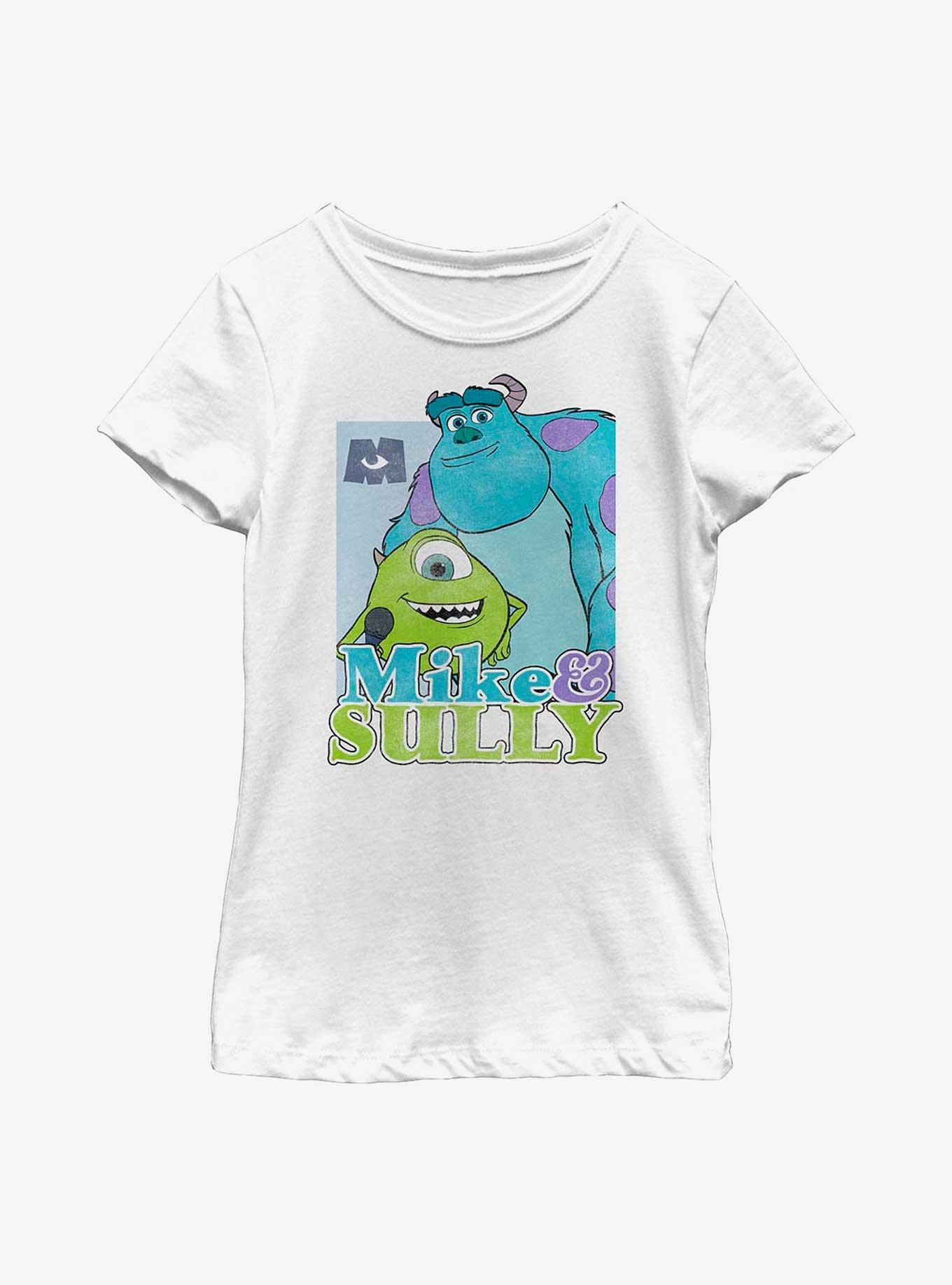 Disney Pixar Monsters At Work Mike & Sully Work Youth Girls T-Shirt, WHITE, hi-res