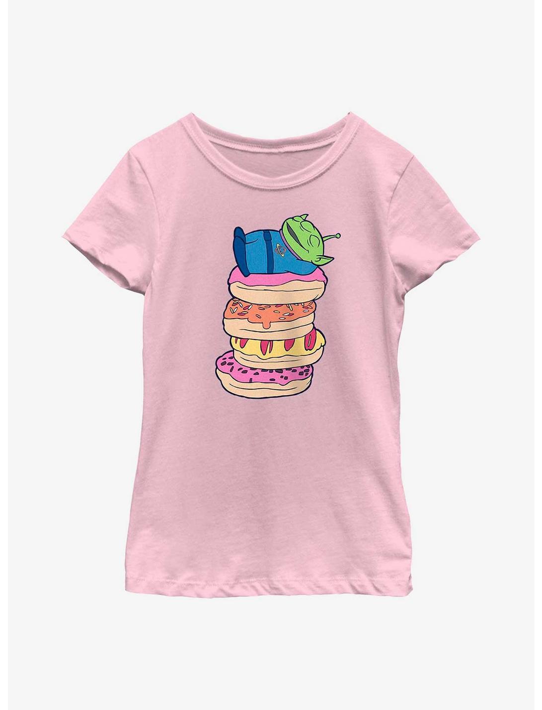 Disney Pixar Toy Story Alien Donut Stack Youth Girls T-Shirt, PINK, hi-res