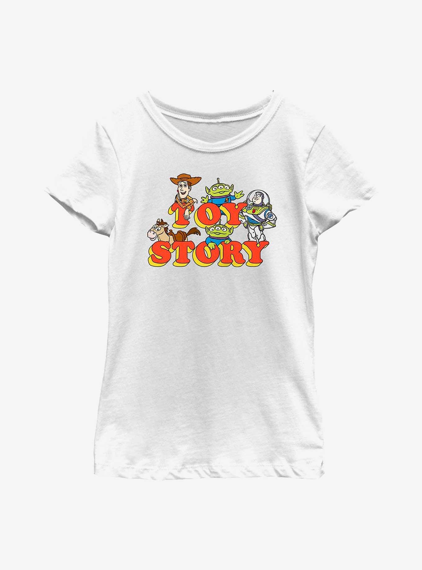 Disney Pixar Toy Story Woody, Buzz, & Friends Youth Girls T-Shirt, WHITE, hi-res