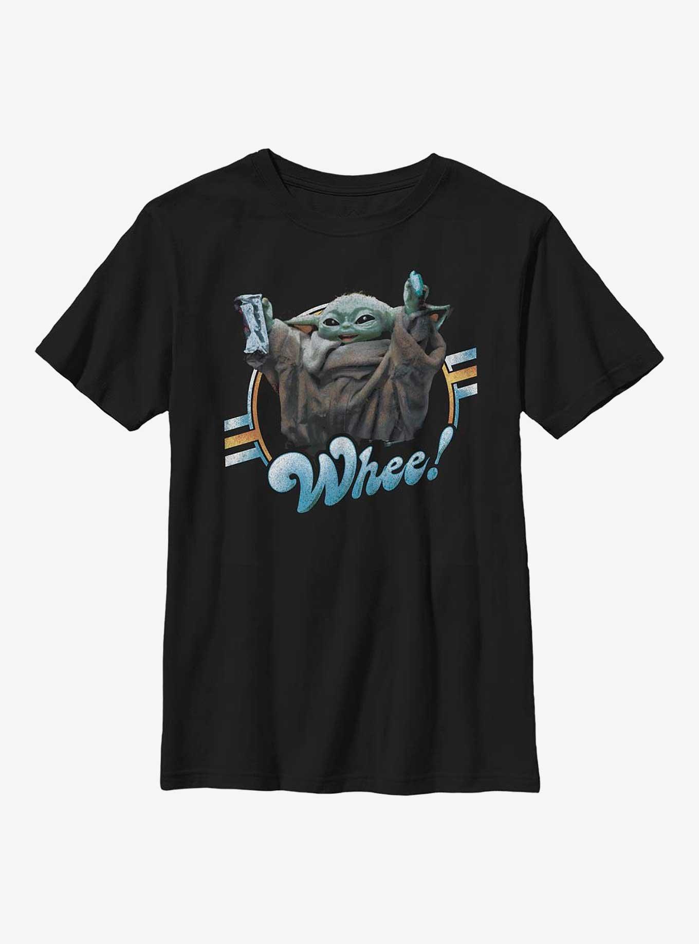 Star Wars The Mandalorian Grogu Whee! Youth T-Shirt, BLACK, hi-res