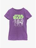 Star Wars The Mandalorian Logo Lineup Youth Girls T-Shirt, PURPLE BERRY, hi-res