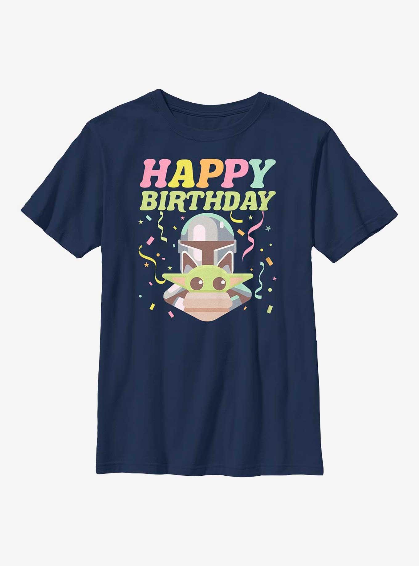 Star Wars The Mandalorian Happy Birthday Youth T-Shirt, , hi-res