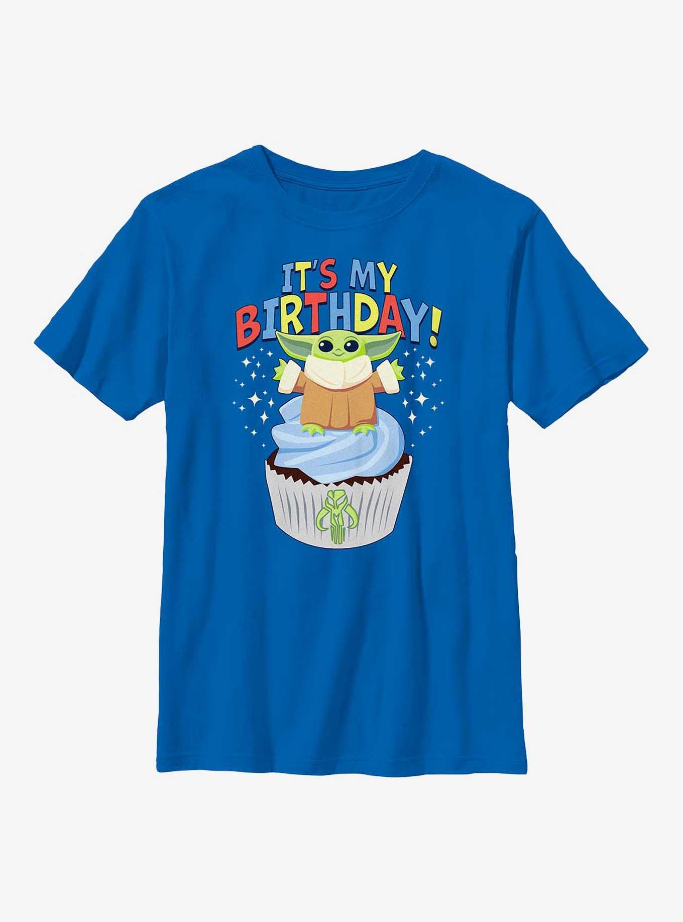 Star Wars The Mandalorian It's My Birthday Grogu Youth T-Shirt, , hi-res