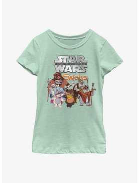 Star Wars Ewok Logo Group Youth Girls T-Shirt, , hi-res