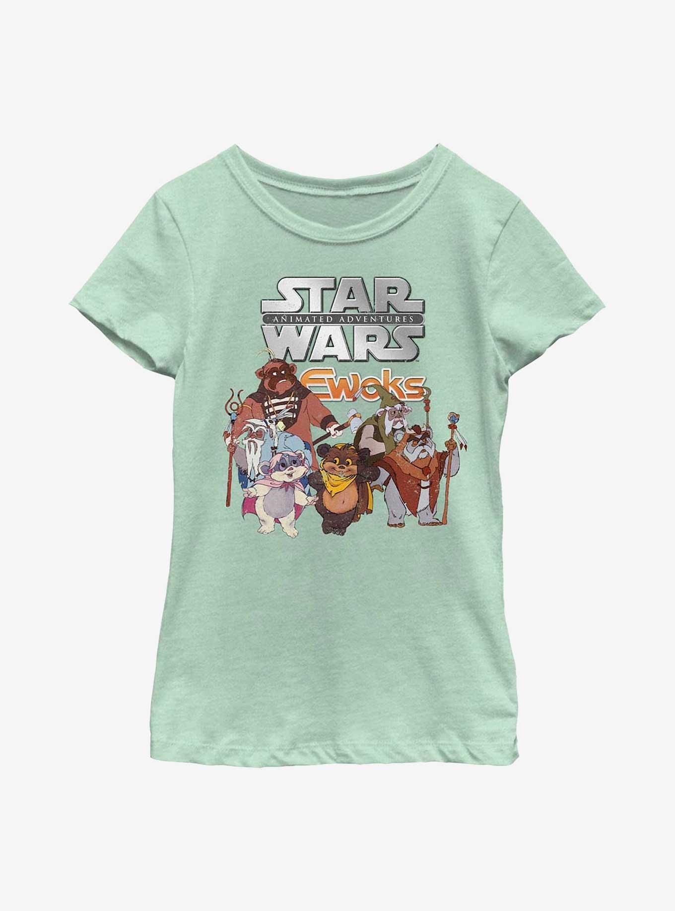 Star Wars Ewok Logo Group Youth Girls T-Shirt, , hi-res