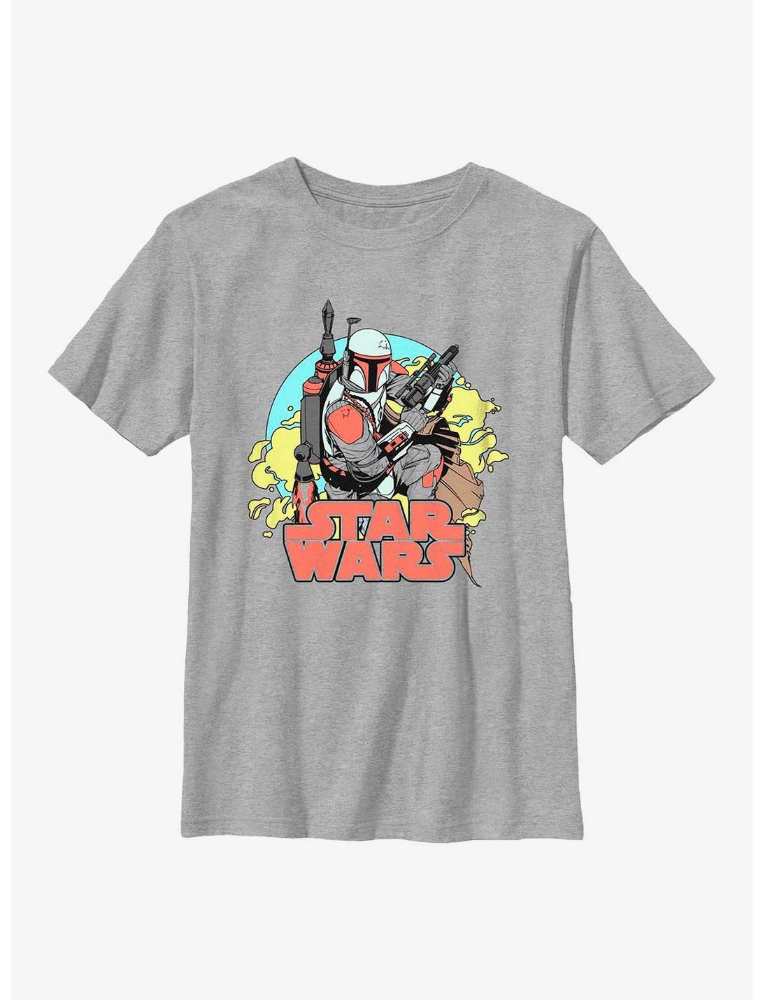 Star Wars Boba Fett Ready Icon Youth T-Shirt, ATH HTR, hi-res