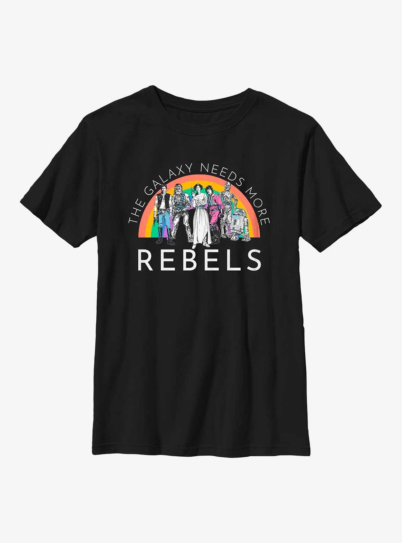 Star Wars Needs More Rebels Youth T-Shirt, BLACK, hi-res